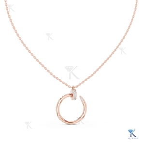 Collar con Colgante en Forma de Uña con Diamante Cultivado en Laboratorio, Oro Sólido de 14K y 18K, Joyería Fina Moderna de Lujo para Mujer, Fabricante Mayorista - Product Image 3
