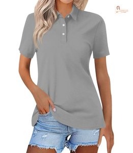เสื้อเชิ้ตผ้าถักแบบอ็อกซ์ฟอร์ด ดีไซน์ใหม่ ทันสมัย ระบายอากาศได้ดี สำหรับใส่ลำลอง สีพื้น ไม่ยับ แห้งเร็ว ผลิตจากโพลีเอสเตอร์/คอตตอน ขายส่งสำหรับผู้หญิง คุณภาพสูง - Product Image 1