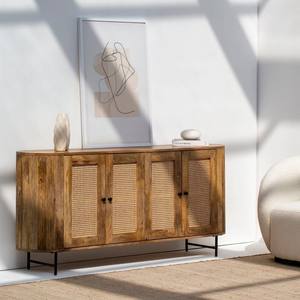 Buffet à 4 portes en rotin Vandana Pebble Lyra pour des intérieurs et extérieurs modernes et élégants - Product Image 3