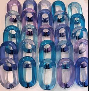 Matte & Polish Colorful <b>Large</b> Transparent Eco-Friendly Resin Handmade Chain Links <b>Wall</b> Hanging <b>Decor</b> DIY Projects - Product Image 5