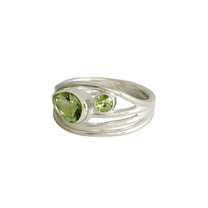 Designer Multi Peridot <b>Crystal</b> <b>Ring</b> 3.8 Grams - Product Image 2