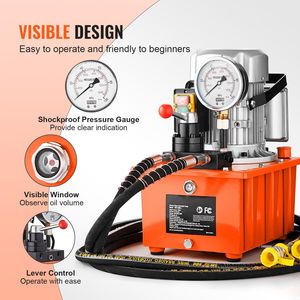 Pompa Idraulica Elettrica 10000 PSI 750W, Capacità 488 In3/8L, Valvola Manuale a Doppia Azione, Azionamento Elettrico [Marca/Produttore] - Product Image 5
