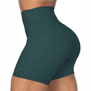 High Waist Seamless Breathable Quick Dry Yoga Shorts for Gym Workout with Solid Pattern - Product Image 5