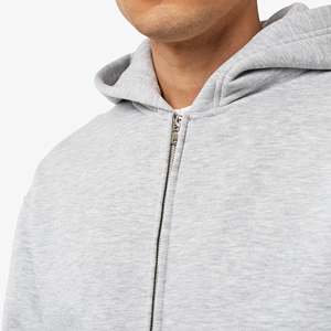 Men's Solid Full <b>Zip</b> <b>Hooded</b> Tracksuit Premium Cotton Fleece Jacket Drawstring Jogger Pants 2 1 Design Breathable Winter Casual - Product Image 5