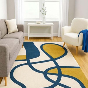 Tapis Abstrait Moderne en Laine, Tapis de Luxe Tufté à la Main, Tapis de Designer pour Salon, Chambre à Coucher, Décoration Intérieure - Product Image 4