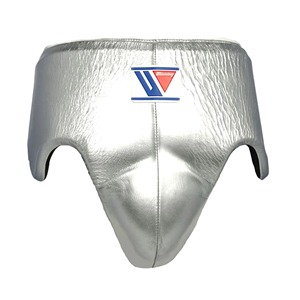 High Quality Winning Boxing Gear Set <b>Silver</b> PU Leather Headgear <b>Gloves</b> Groin Guard Sparring Training Adults Lace-up Breathable - Product Image 4