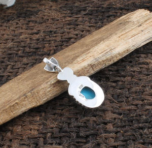 Collar con Colgante de Ojo de Tigre Natural, Chapado en Platino, con Engaste de Plata de Ley, para Unisex, Joyería Étnica Estampada - Product Image 6