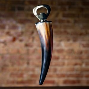 Abridor de Botellas Tradicional de Cuerno de Búfalo, Rústico, Hecho a Mano, Herramienta para Abrir Cervezas, Accesorio de Regalo, Colección - Product Image 4
