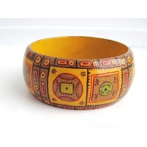 กำไลข้อมืองานฝีมือศิลปะพื้นบ้านอินเดียสีสันสดใส คอลเลกชันพิเศษสำหรับเทศกาล รูปทรงกำไลที่ไม่เหมือนใคร - Product Image 1