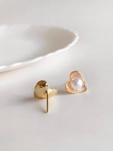 Pendientes de Perlas con Forma de Corazón, Ligeros, con Acabado Plateado, para Mujer, Producto Étnico al por Mayor, Joyería de Moda - Product Image 4