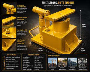 Cric hydraulique portable le plus vendu pour voies ferrées, capacité de 8 à 15 tonnes, pour l'entretien et la réparation de voies de chemin de fer - Product Image 5