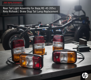 Conjunto de Luces Traseras de Auto Rickshaw para Bajaj RE-4S 205cc | Lámpara Trasera de Freno y Parada, Reemplazo OEM - Product Image 2