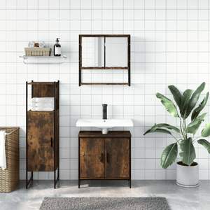 Ensemble de meubles de salle de bain en bois d'ingénierie en chêne fumé standard - Product Image 3
