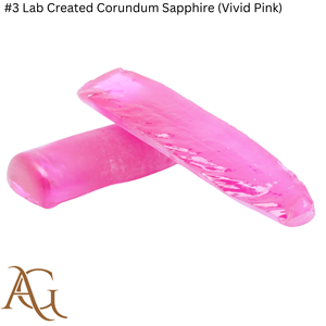 # 3 zafiros de corindón cultivados en laboratorio (rosa intenso) en forma de bola, sintéticos, creados por fusión de llama, gemas simuladas para corte lapidario. - Product Image 3