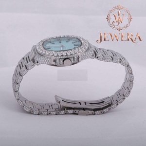 Reloj de Diamantes de Acero Inoxidable Resistente al Agua Mossinate de Alta Demanda con Esfera Moderna, Ideal para la Oficina y Salidas Nocturnas - Product Image 2