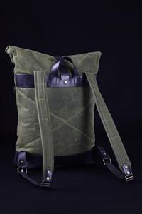 Sac à dos en cuir et toile, cuir véritable, imperméable, style vintage, portable, pour ordinateur portable, haute qualité, vente en gros, marque privée - Product Image 3