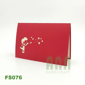 ANN HANDICRAFT FS076 Tarjeta de felicitación troquelada 3D personalizada hecha a mano con diseño de boda 'Gracias', regalo de amistad en papel - Product Image 3