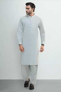 Nuevo Traje Tradicional Afgano Salwar Kameez de 2 Piezas para Hombre, Color Sólido, Formal/Casual, para Todas las Temporadas, de Secado Rápido, Trajes Salwar Pakistaníes - Product Image 2