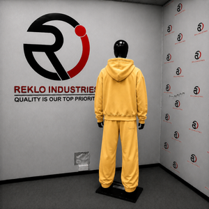 Gold Men Tracksuit Set Plain <b>Full</b> <b>Zip</b> <b>Hoodie</b> Jogger Pants Custom Wholesale Casual Streetwear Sportswear Fleece Two Piece Outfit - Product Image 4
