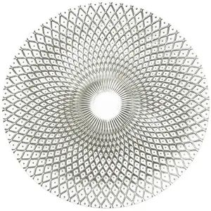 Assiette de présentation ronde en métal élégante pour des tables de banquet, des événements de restauration et des dîners raffinés. - Product Image 2