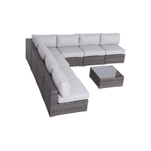 Fully Assembled 6-Person Wicker <b>Garden</b> <b>Set</b> with Comfortable Cushions for Outdoor Seating - Product Image 4