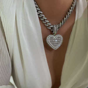 Iced Out Bling Diamond Tennis Premium Luxury Diamond Cuban Chain <b>for</b> Daily Fashion Hip Hop Ice <b>Men</b> Women Gold and <b>Silver</b> chain. - Product Image 6