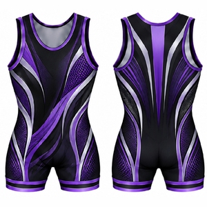 Professional Wrestling <b>Singlets</b> Men Custom Team Competition Uniforms Lightweight Stretch Wrestling Sportswear - Product Image 3