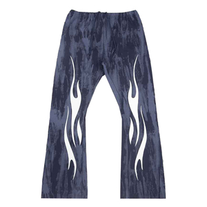 Pantalones de chándal de verano para hombre, con cintura elástica, transpirables, de punto, con estampado personalizado y diseño tie-dye. - Product Image 4