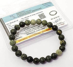 Gemstone Certified 8mm Handmade Crystal Agate Serpentine <b>Bracelet</b> Gemstone <b>Chakra</b> Healing Pattern Elastic Semi-Precious - Product Image 1