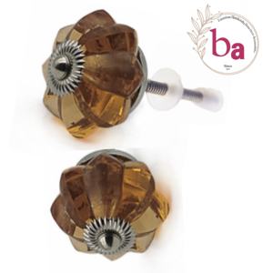 European Luxury Crystal Melon <b>Knobs</b> for Cabinets <b>Drawers</b> Modern Furniture <b>Pull</b> Handle for Kitchen Bedroom Wardrobes [CRK 103] - Product Image 1