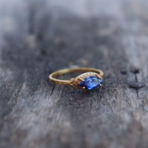 Anillo de Rama de Zafiro Azul Natural, Plata de Ley 925, Chapado en Oro de 14K, Hecho a Mano, Certificado IGI, Joyería de Lujo para Aniversario - Product Image 2