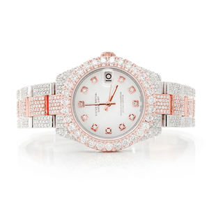 Reloj Iced Out de Moissanita con Diamantes VVS, Estilo Hip Hop, Acero Inoxidable Premium, Cuarzo, Correa de 20mm, Esfera de Cristal, Joyería de Moda - Product Image 1