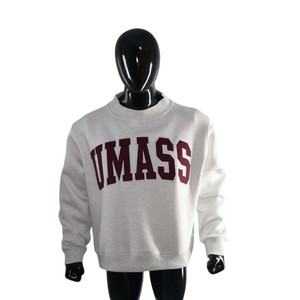 UMASS ASH GREY Hooded 100% Cotton Winter Men's Mock Neck Solid Pattern High Street Vintage Style Breathable Quick Dry - Product Image 4