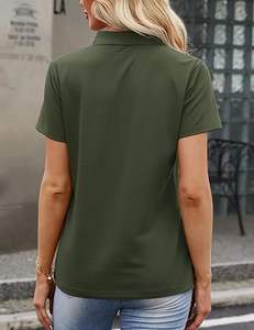 Chemises polo pour femmes sur mesure de haute qualité, t-shirts en coton oversize pour femmes, t-shirts unisexes épais - Product Image 3