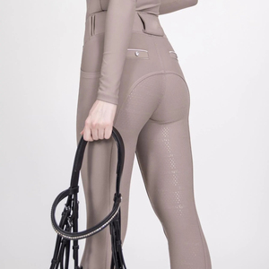High Quality 4-way Stretch Horse Riding Breeches <b>Leggings</b> Tights <b>Equestrian</b> Wear Pants on Technical Fabric with Soft Feel - Product Image 6