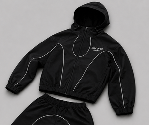 Découvrez la veste coupe-vent sportive unisexe personnalisée IMPEX, à capuche, décontractée, 2 en 1, pour l'hiver, en polyester/nylon, avec cordon de serrage. - Product Image 2
