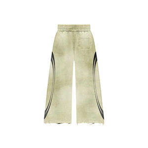 ชุดวอร์มทรงโอเวอร์ไซส์แบบบ็อกซี่ พลัสไซส์ ไหล่ตก ดีไซน์พิมพ์ลายตามสั่ง ประดับคริสตัล ย้อมสีแบบไทได ล้างสีแบบแอซิดวอช รุ่น 2026 - Product Image 4