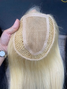 Topper de Cabello Humano Vietnamita con Base de Seda, Sin Pegamento, Muy Suave, Puntas Completas, Liso y Ondulado, Colores Personalizados - Product Image 4