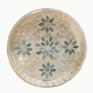 Bandeja de Servir de Madera de Lujo, Ecológica, Portátil, con Diseño de Nácar Blanco, Personalizable OEM/ODM, para Presentación de Alimentos, Venta al Por Mayor - Product Image 4