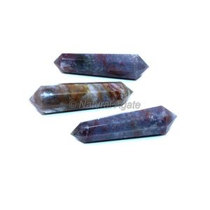 Premium Quality Fancy Jasper Double Terminated <b>Pencil</b> Pendant Gemstone Agate Chakra Style for Protection Grounding Healing - Product Image 1