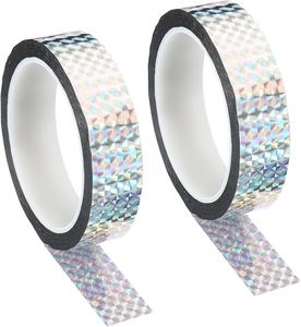 Multi-Purpose Prism Holographic Reflective Self Adhesive Tape Silver Craft Decorative Tape for DIY Arts Scrapbooking Packaging - Product Image 2