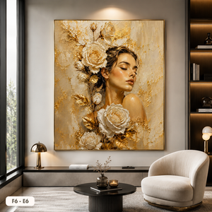 Peinture murale décorative de fleurs de roses et de filles, design personnalisé, origine Vietnam, marque HALO F6 - E6 - Product Image 3