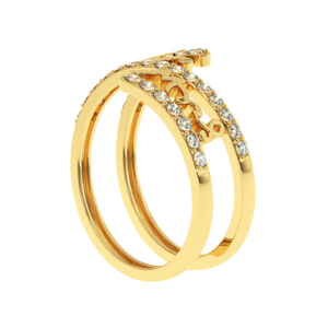 Ajretail 0.41ct Happily Ever After Engagement <b>Ring</b>-14K Gold GIA Certified HI Color VS-SI Clarity - Product Image 4