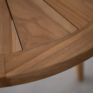 <b>Round</b> <b>Wooden</b> <b>Dining</b> <b>Table</b> Scandinavian Style Modern Design Stable Home Furniture for Apartment Use Natural Finish - Product Image 2