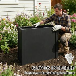Fioriera da Esterno Nera Rialzata per Giardino, Contenitore per Piante, Sacchi per Coltivazione Durevoli - Product Image 2