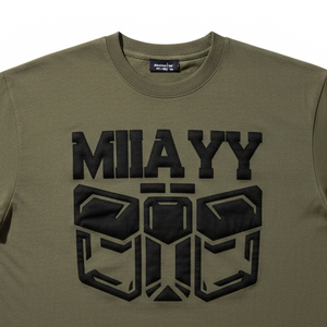 เสื้อสตรีทแวร์พิมพ์ลายพัฟฟ์ เสื้อยืดโอเวอร์ไซส์ลายกราฟิกสำหรับผู้ชาย เสื้อยืดคอตตอนเนื้อหนาคุณภาพสูง - Product Image 6