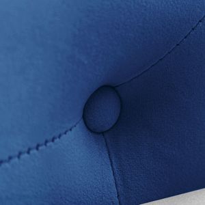 Chaise Longue Moderna in Velluto Blu Navy per Interni, Imbottita con Braccioli Arrotolati e Cuscino Contenitore, Poltrona da Camera da Letto - Product Image 5