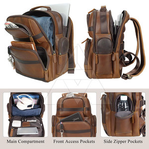 Professional Manufactures High Grade Leather <b>Backpacks</b> New Design Pakistan Made Leather <b>Backpacks</b> - Product Image 3