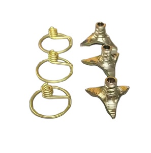 Diya Brass Wick Holder All Types Brass Diya & Lamps Set of 6 <b>Small</b> Brass <b>Table</b> Diya Thiri Holder - Product Image 1