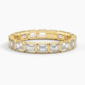 Bague de fiançailles Hip Hop certifiée IGI en or massif 14K 18K avec diamant de laboratoire taille émeraude, style classique de luxe, bijoux fins pour homme - Product Image 4